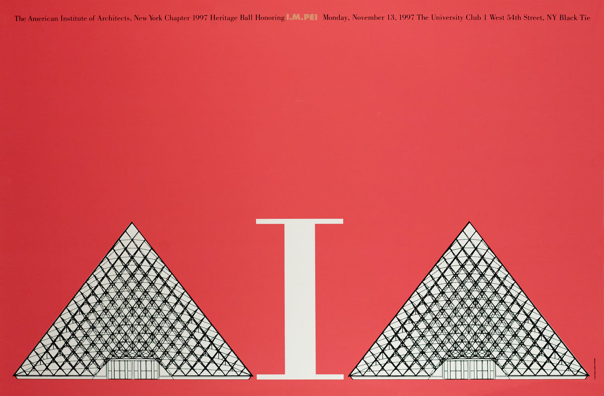 Michael Gericke poster, AIA Heritage Ball Honoring I.M. Pei Grafa Gallery
