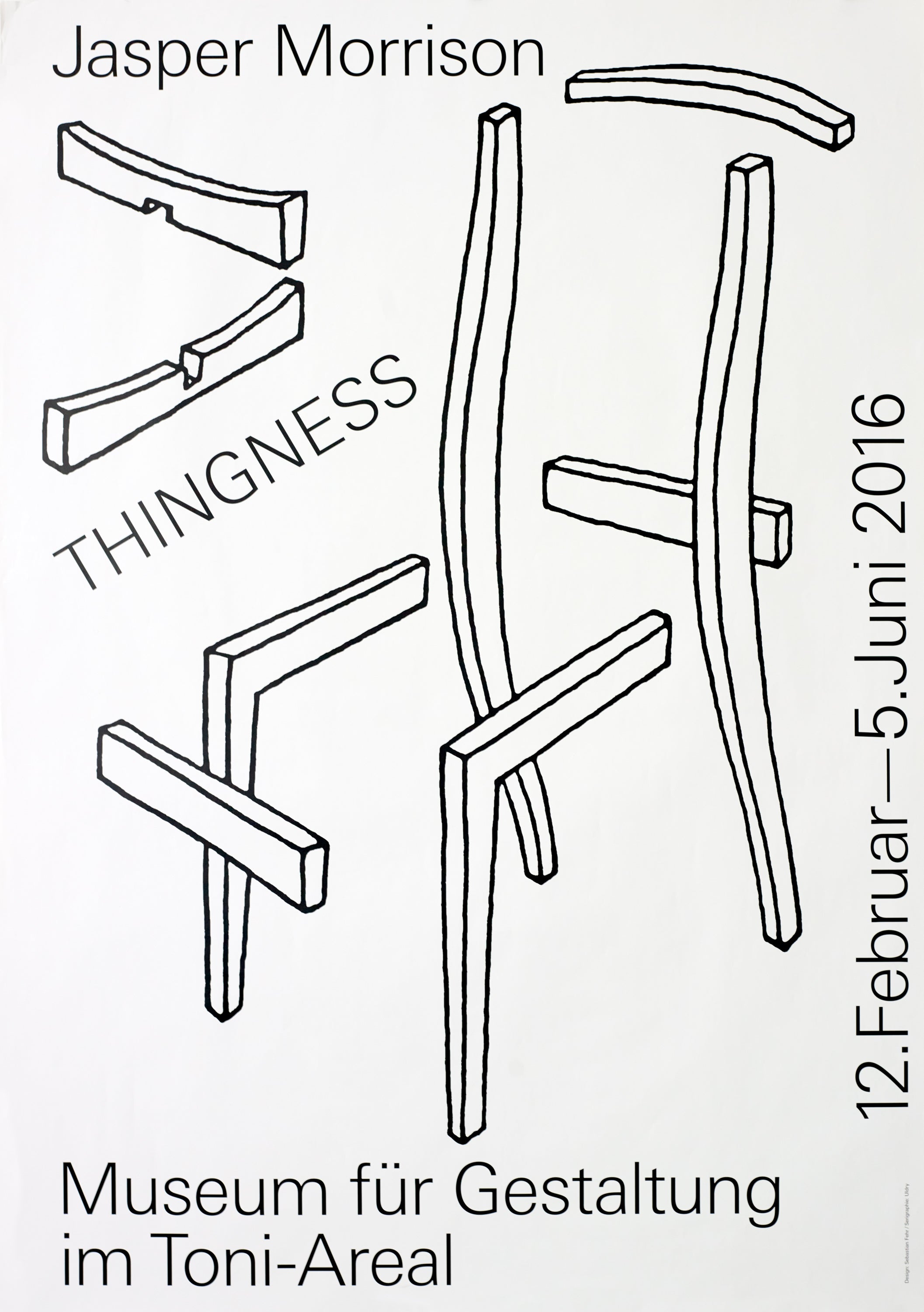 Original Sebastian Fehr poster, Jasper Morrison Thingness | Grafa
