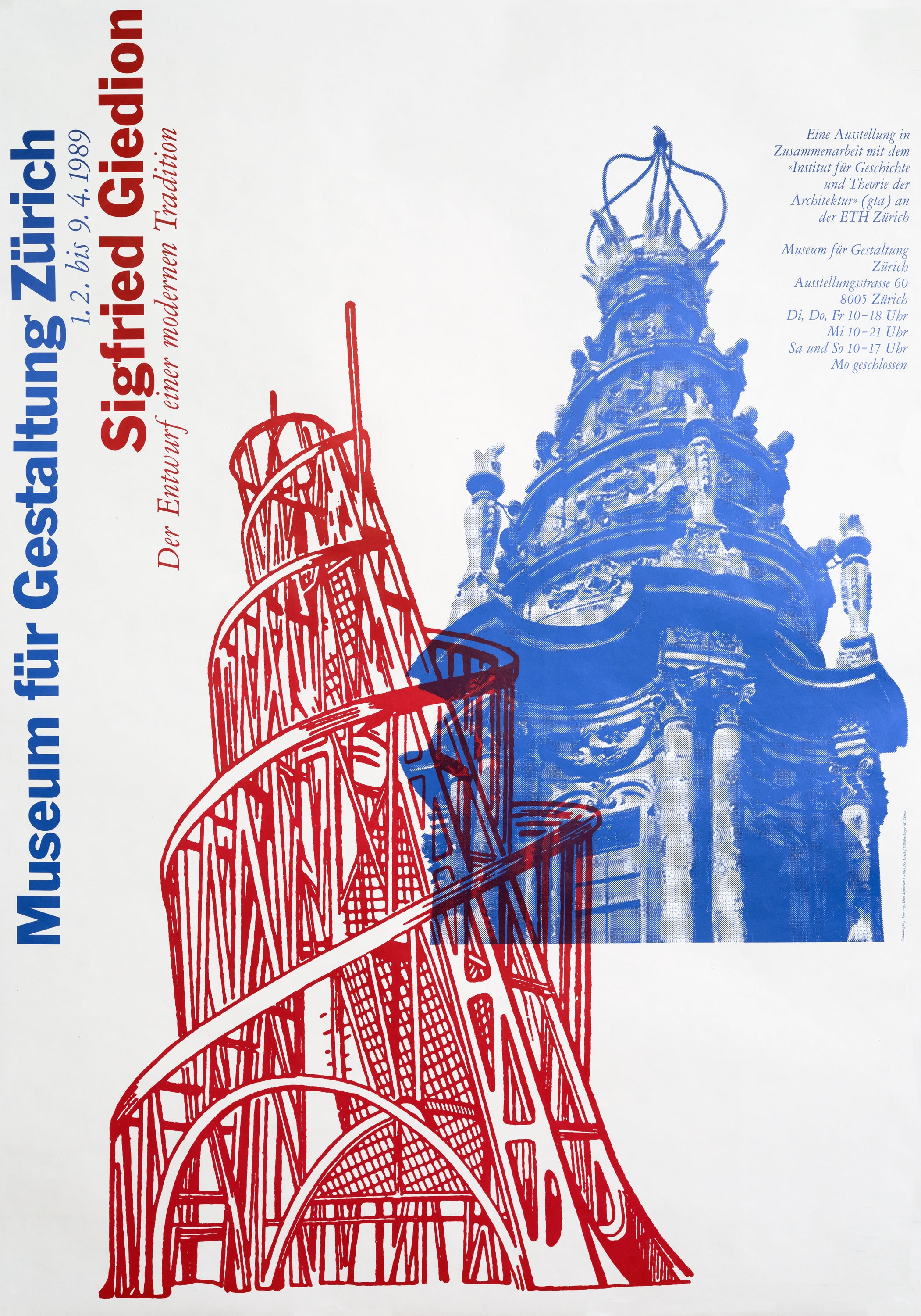Jörg Hamburger poster, Sigfried Giedion, Museum für Gestaltung