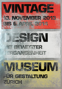 Vintage, Design mit bewegter Vergangenheit, Museum für Gestaltung Zürich
