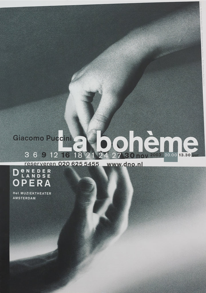 Lex Reitsma poster, La Bohème 1996 | Grafa Gallery