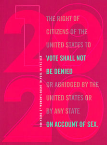 A poster by Maya Kopytman celebrating women’s voting rights.